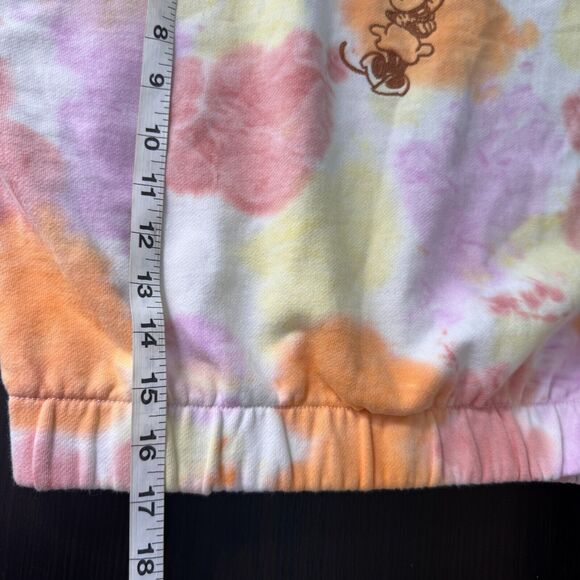Minnie Mouse Top Womens Medium Tie Dye Knit Crop Pullover Disney Parks Merch M - Picture 10 of 11